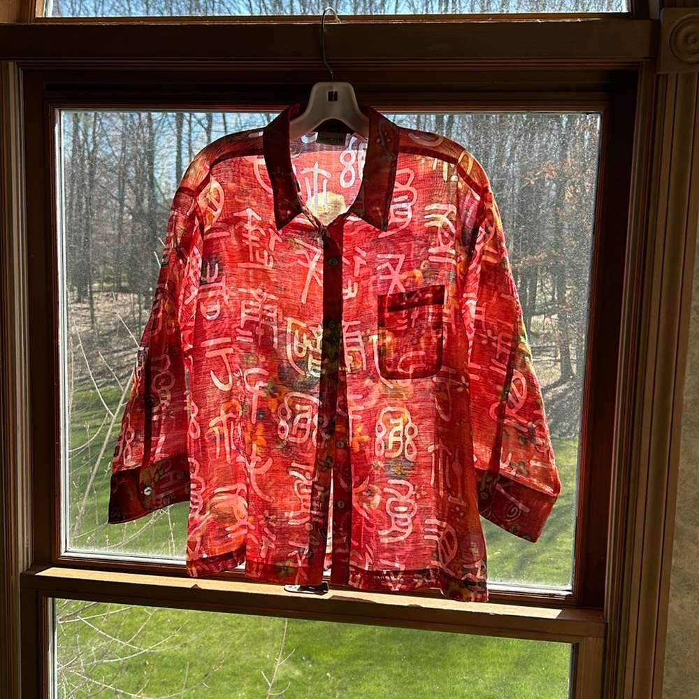 Chico’s sheer blouse